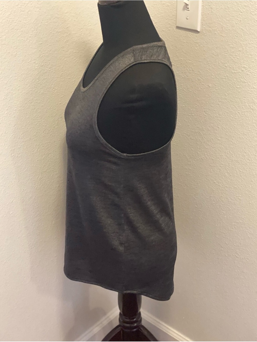 Rag & Bone Tunic Top Semi Sheer Sleeveless Gray Shirt Metallic M - Picture 5 of 8